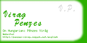 virag penzes business card