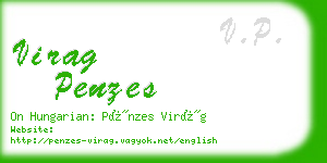 virag penzes business card